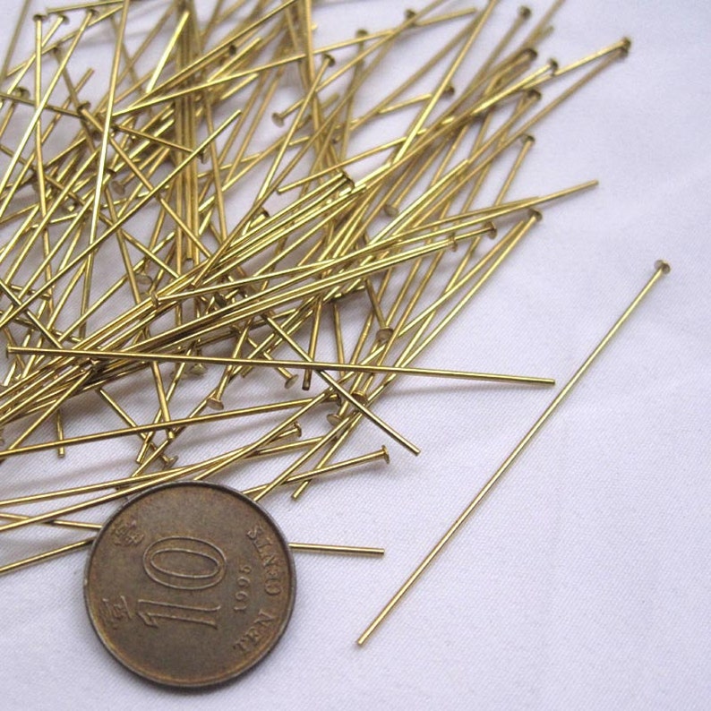 50mm Brass Flat Head Pins T Pins Loose Findings for Jewelry Etsy