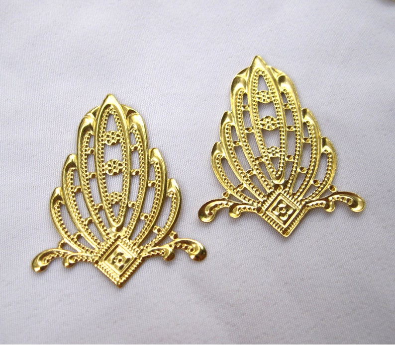 10pcs Brass Filigree Fire Flower Filigree Jewelry Findings DIY Etsy