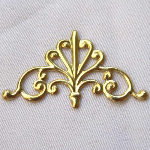 12pcs Stamping Filigree Raw Brass Findings Jewelry Making - Etsy