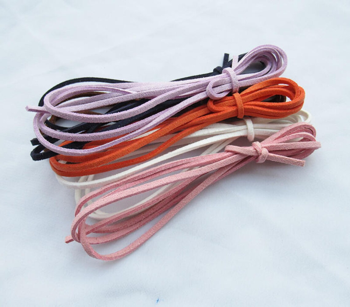 5 Meters of 3mm Flat Leather Cords DIY Crafts 11 Colors Lc001 - Etsy