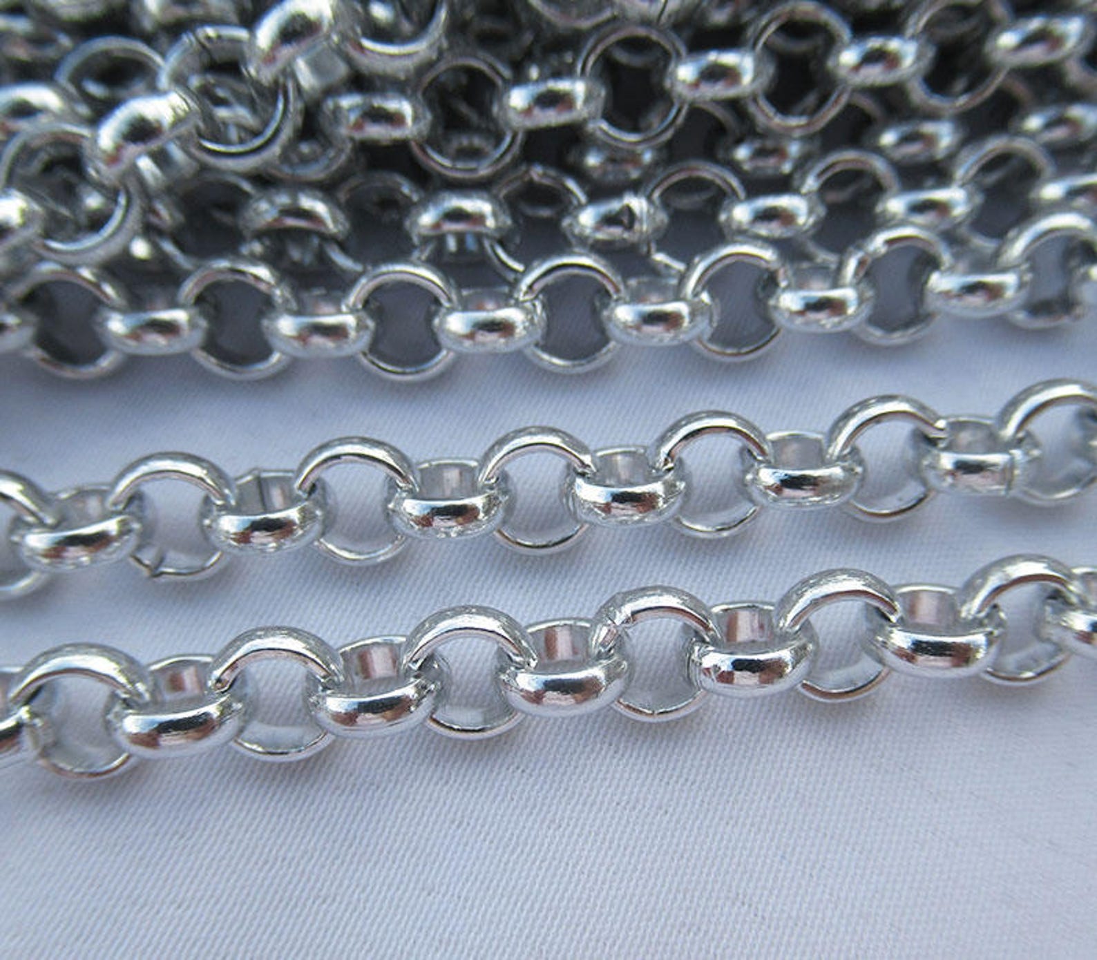 6ft Silver Aluminum Chain 6mm Round Link Ac123 Etsy