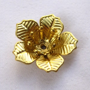 10 pcs Flower Filigree Flower Findings Brass Filigree DIY Crafts f072