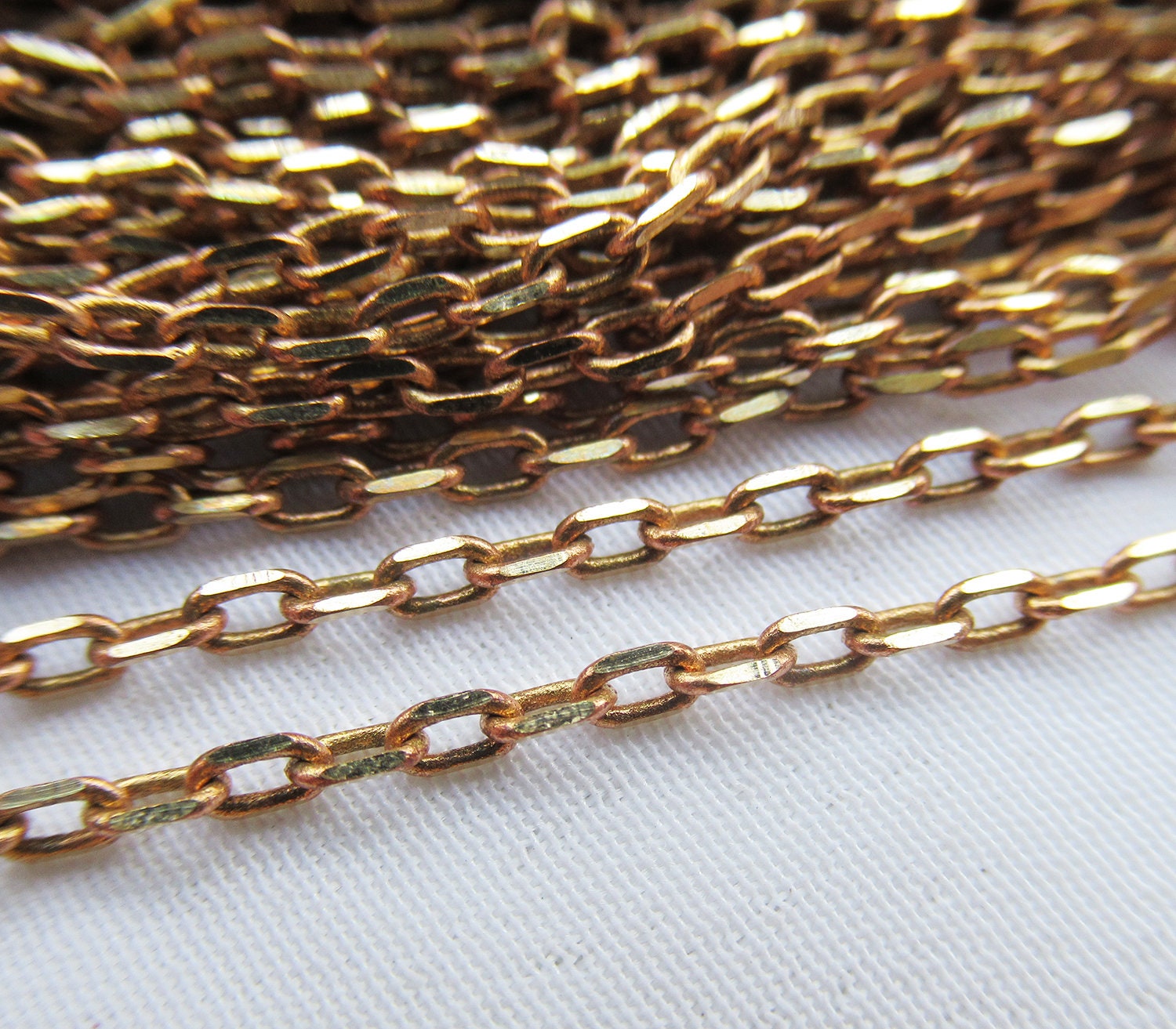 10ft Mini Copper Chain Closed Link 2x3mm Jewelry Findings Etsy