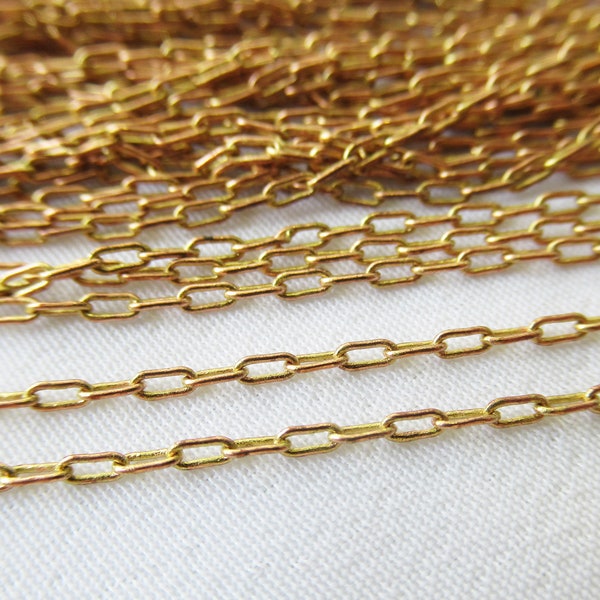 20ft Tiny Raw Brass Chain 3x1.2mm Link Chain DIY Jewelry Findings bc010