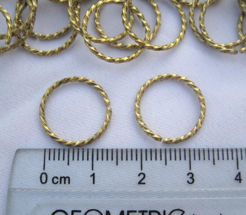 20pcs Twisted Jump Ring 15mm Ring Clasp Raw Brass Finding T085 Etsy