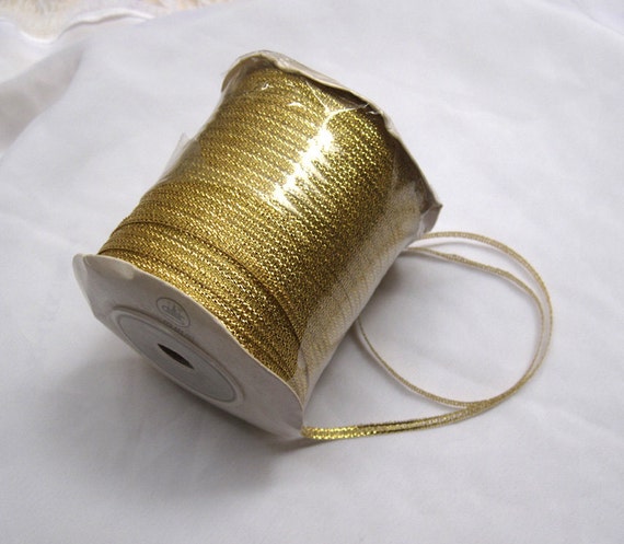 10 Meters Golden Lace Ribbon String 3mm Wide Lace Trim for DIY Fashion  Design W014 