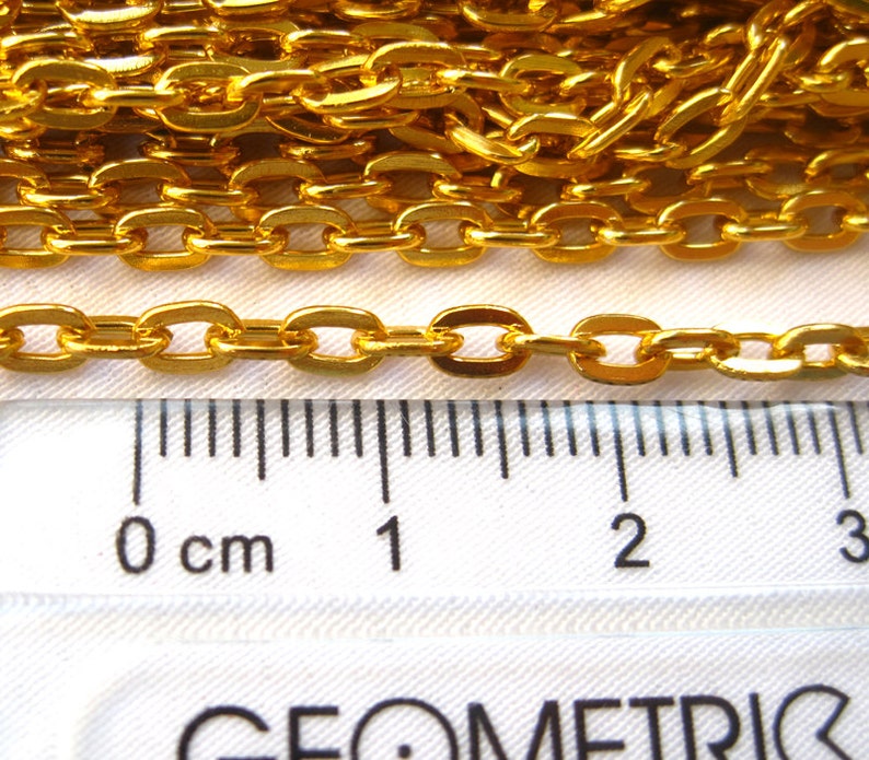 10ft Small Gold Chain Aluminum Link Chain Findings Jewelry Etsy