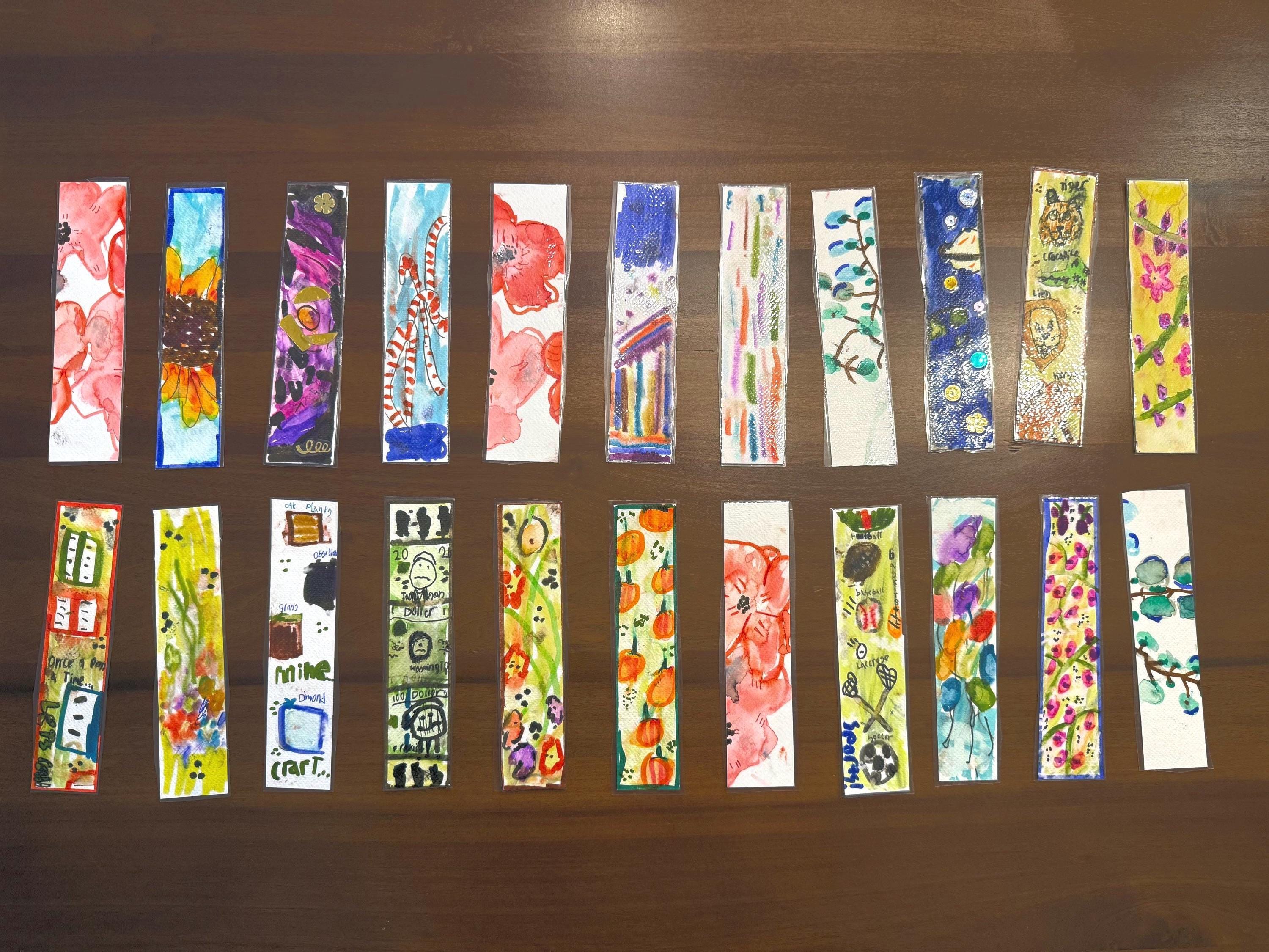 Hand Painted Watercolor Bookmarks