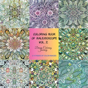 Coloring book of Kaleidoscope VOL.2  -- Digital Download