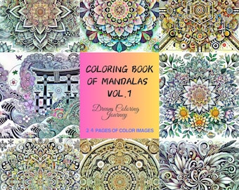 Livro de Colorir de Mandalas VOL.1 -- Download Digital