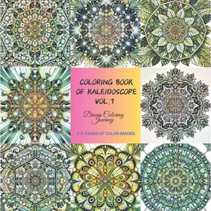 Coloring book of Kaleidoscope VOL.1  -- Digital Download