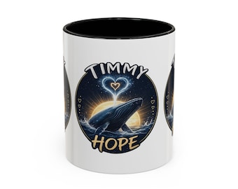 Whale Sunset Mug | Timmy Hope Name Accent Coffee Cup