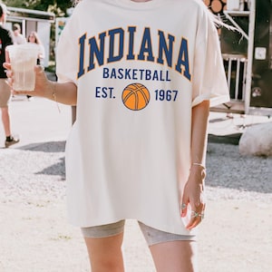 Indiana Basketball EST. 1967 T-Shirt, Vintage College Sports Tee, Comfort Colors Game Day Shirt, Retro Indiana Basketball Gift