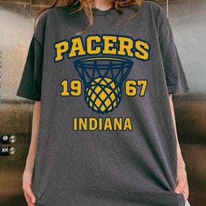 Indiana Pacers 1967 Vintage Basketball Comfort Colors Shirt | Retro Indiana Tee | Garment-Dyed NBA Fan Gift