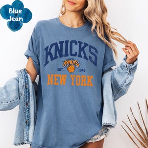 Comfort Colors Knicks tshirt, Knicks shirt, vintage knicks t-shirt, retro knicks top, New York Knicks tee, Unisex