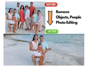 Photo Editing Service: Remove People, Objects, Backgrounds (Digital File)