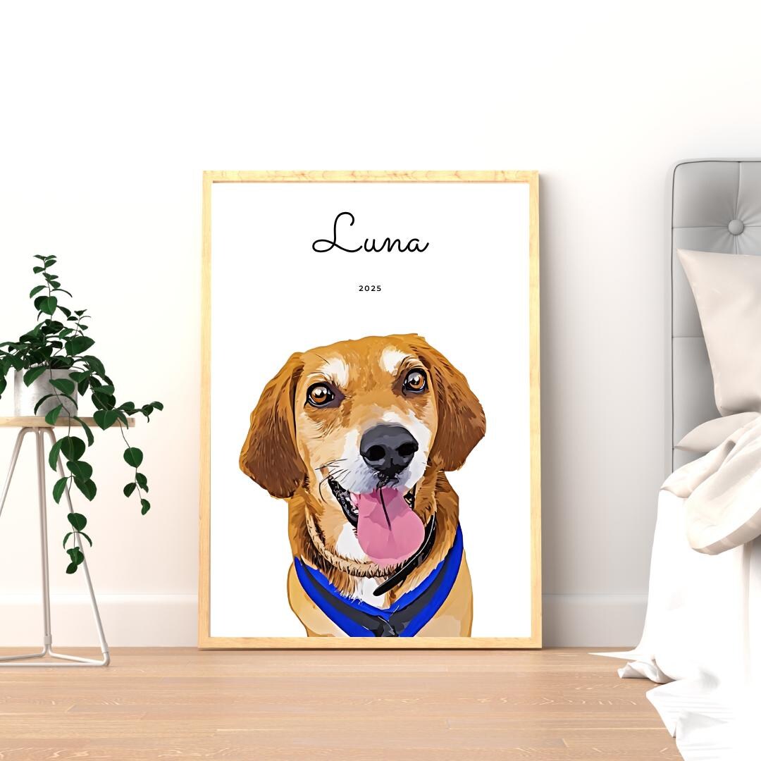 Custom Watercolor Pet Portrait – Hand-painted Dog & Cat Art (digital ...