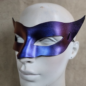 Leather bird mask oilslick SALE