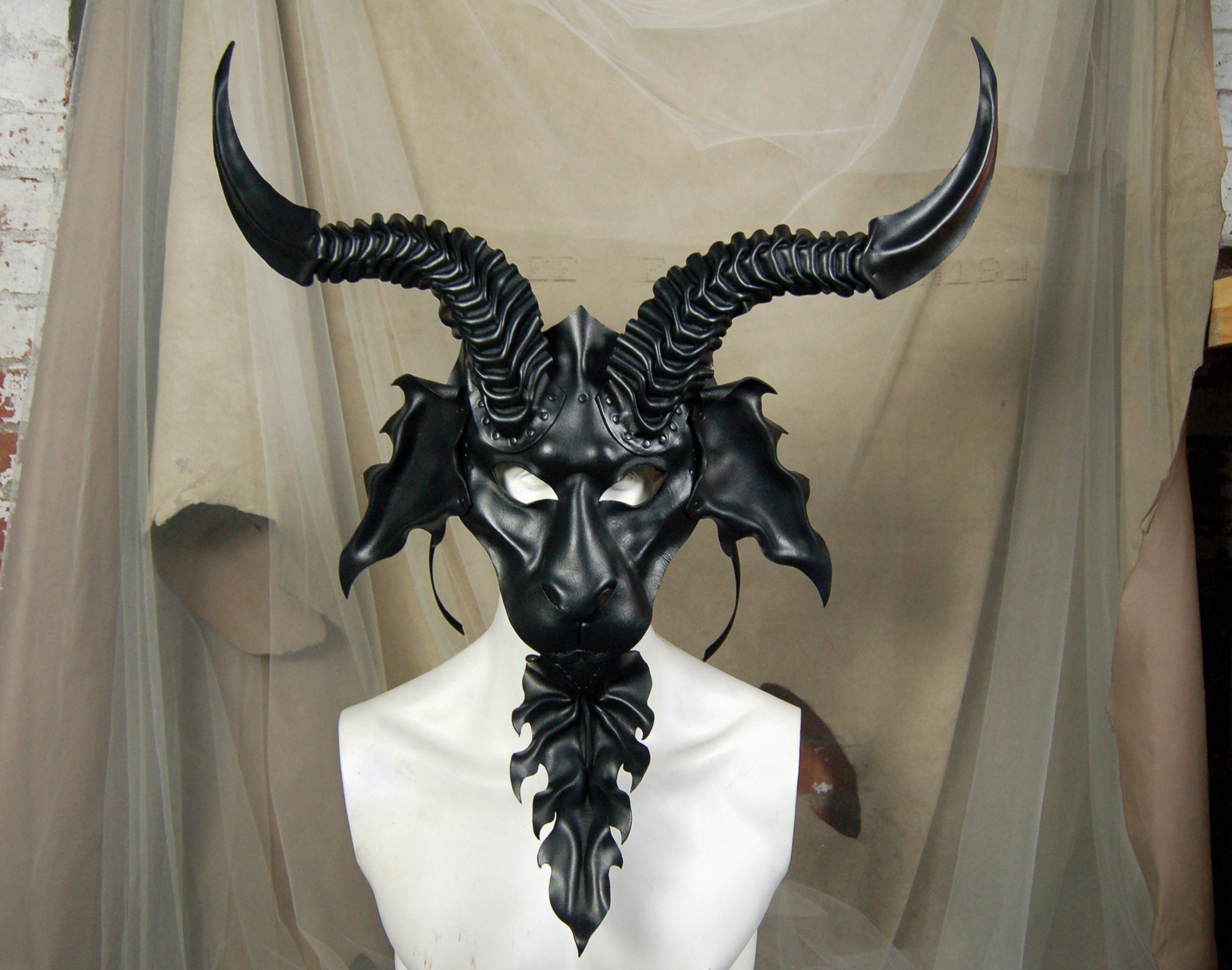 Satanic Goat Mask - Etsy Canada Satanic Goat Mask - Etsy Canada