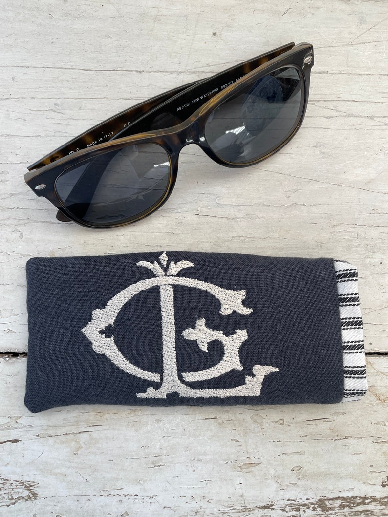 Eyeglass Case Monogram sunglass case personalized eyeglass case sunglass sleeve monogram sleeve image 3