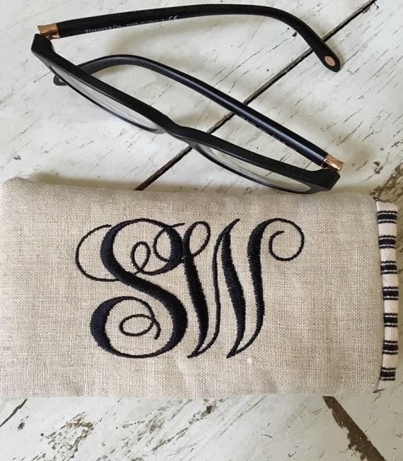 Eyeglass Case Monogram Sunglass Case Personalized Eyeglass 