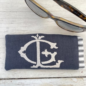 Eyeglass Case Monogram sunglass case personalized eyeglass case sunglass sleeve monogram sleeve image 1