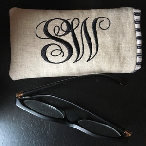 Eyeglass Case Monogram sunglass case personalized eyeglass case sunglass sleeve monogram sleeve image 4