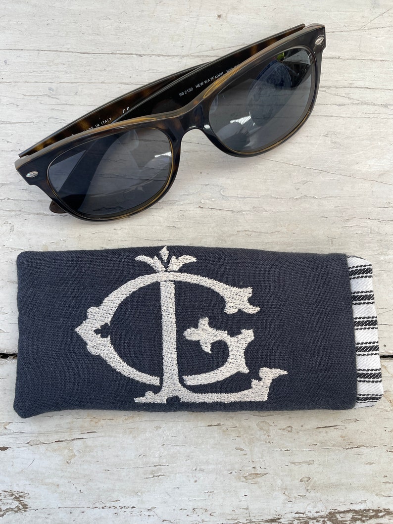 Eyeglass Case Monogram sunglass case personalized eyeglass case sunglass sleeve monogram sleeve image 2