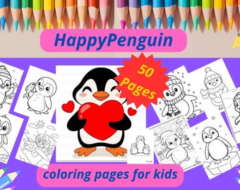 Coloring Pages for kids, Penguin Coloring Pages For Kids Printable, Penguin Coloring Sheets, Penguin Coloring Book, Kids Coloring Pages