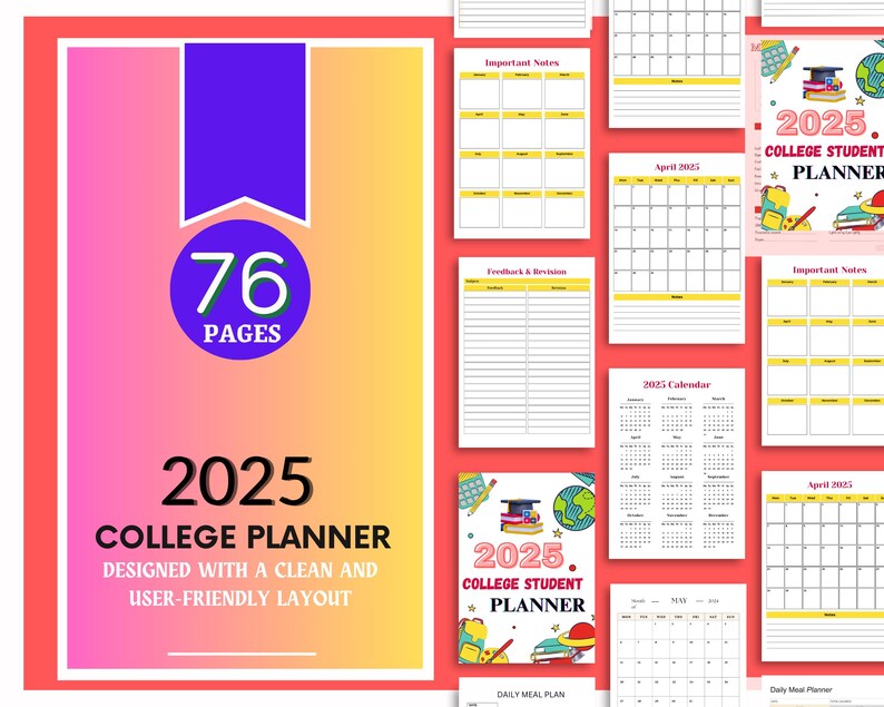 Printable Student Planner Bundle Academic Student Planner College ...