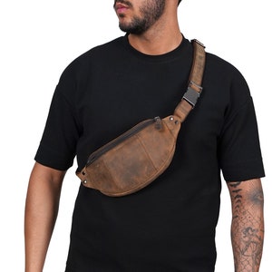 Sac bandoulière en cuir pour homme