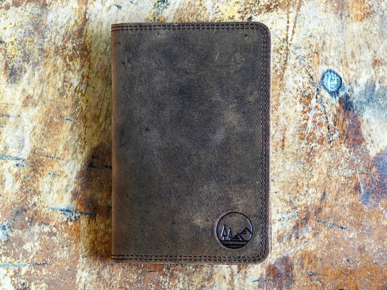 Leather Passport Holder Travel Document Wallet in Brown Etsy Canada