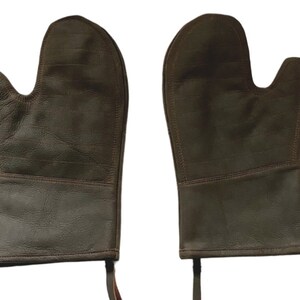 Paire de gants de cuisine en cuir pour le restaurant ou la maison image 2