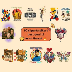Pack Clipart & Stickers PNG - 80 Illustrations HD - Usage Commercial - PDF png