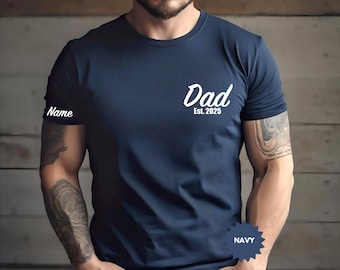 Personalized Dad T-Shirt with Kids’ Names – Custom Father's Day Gift, New Dad Shirt, Daddy Tee, Family Name Shirt, Gift from Kids