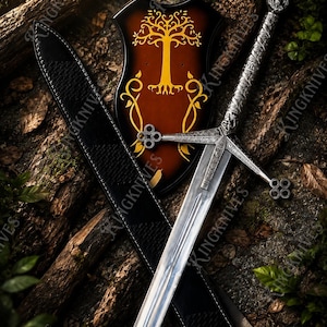 Handmade Scottish Claymore Sword with Leather Sheath, Medieval Highland Long Sword, Steel Display Sword, Collector Gift,