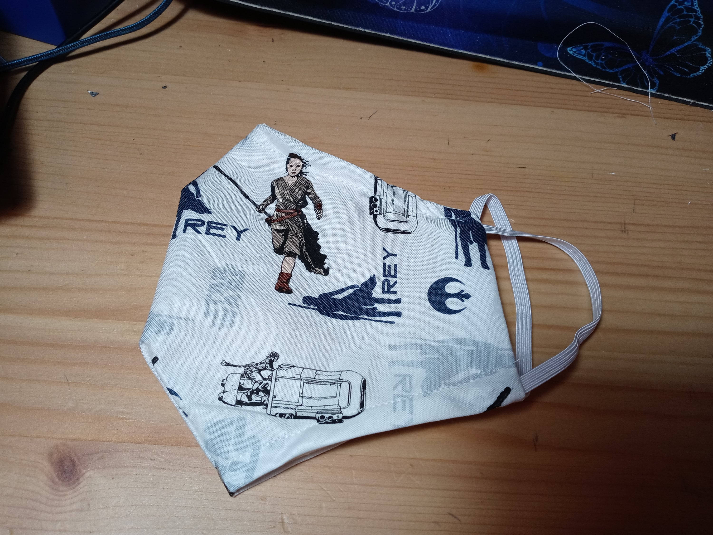 Star Wars Face Mask. Force Awakens Mask with 5 PM 2.5 filters included. Washable, Rey Mask, Kids Mask