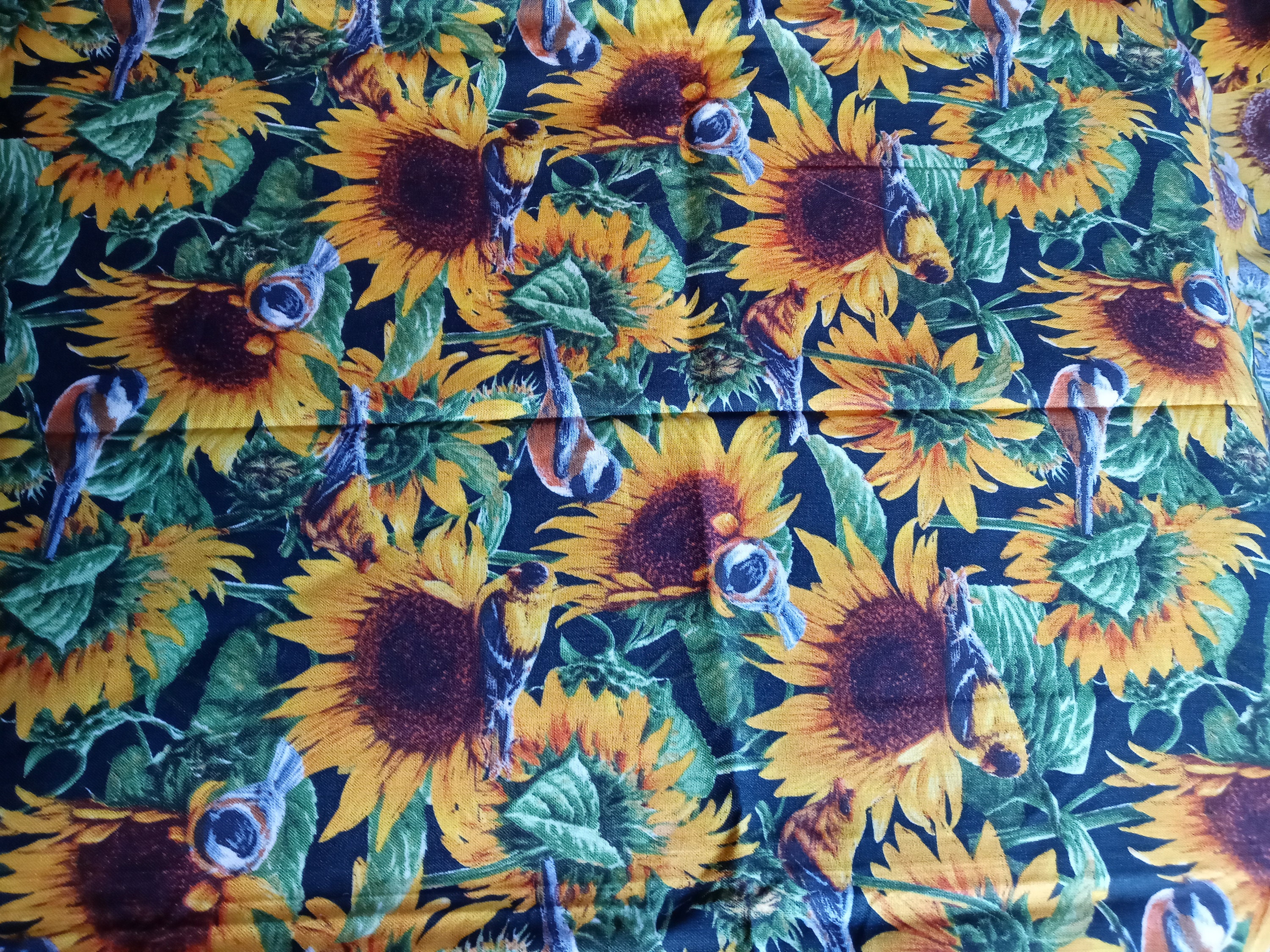 Sunflowers Face Mask with Side Opening for Filters. 5 PM 2.5 filters are included. Birds, Washable, Adults, Kids - Thumbnail 4