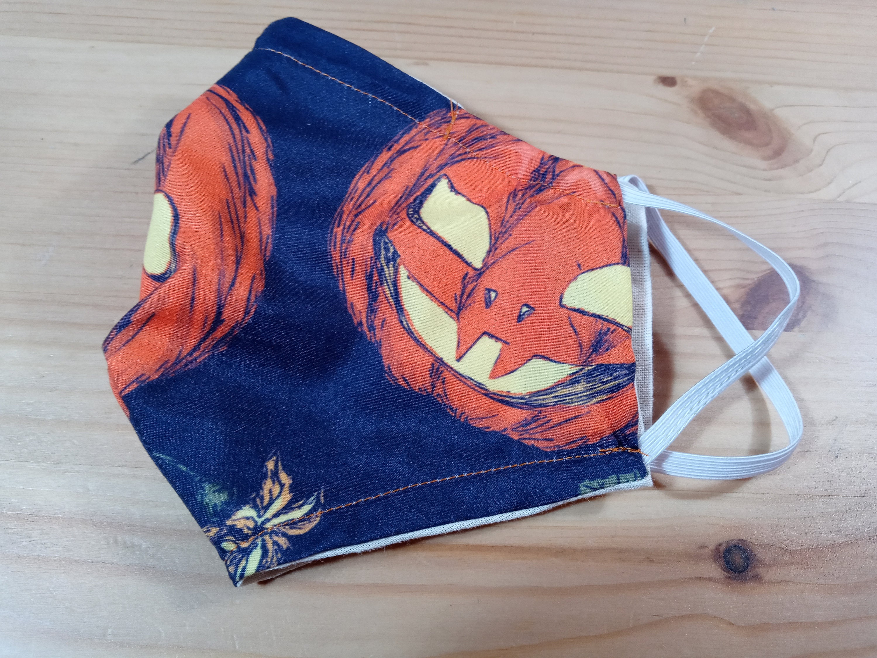 Halloween Pumpkin Face Mask With Side Opening for Filters. This Spooky Mask Includes 5 PM 2.5 filters. This is for Kids and Adults - Thumbnail 2