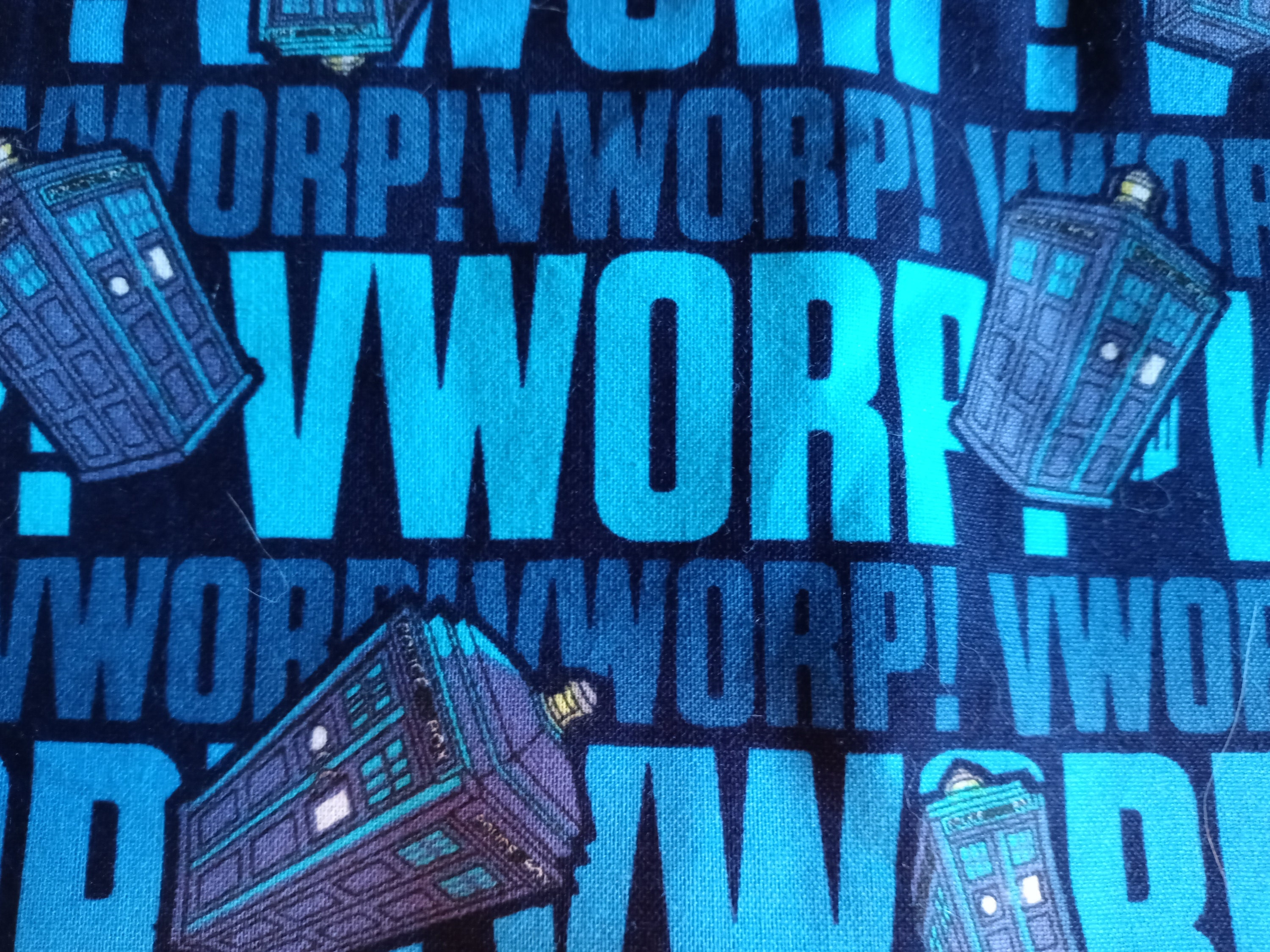 Doctor Who Tardis Face Mask with side opening for filters.  This Geek Face Mask is Washable and includes 5 PM 2.5 Filters.  Adults, Kids - Thumbnail 6