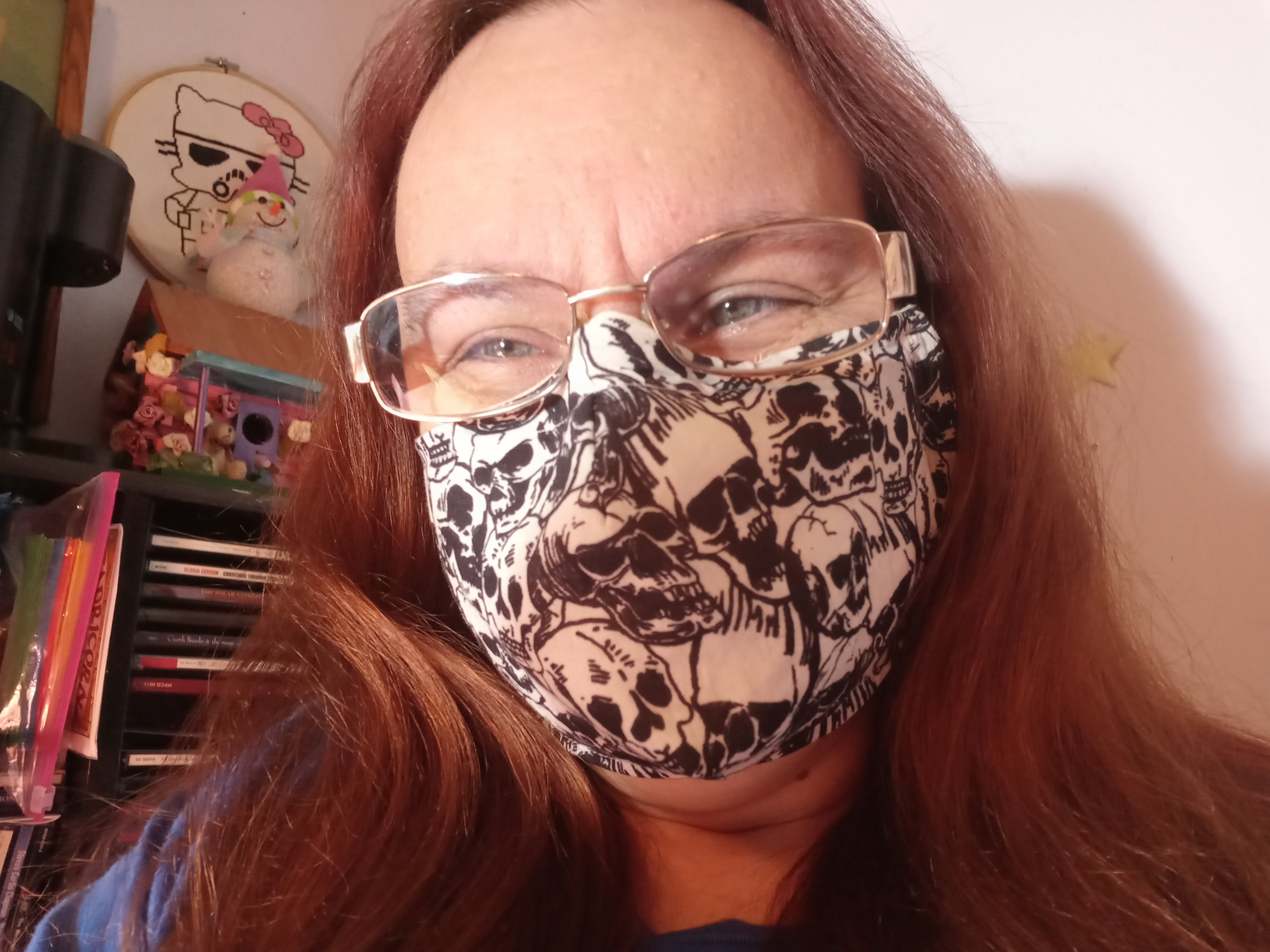 Skulls Face Mask with Side Opening for Filters. This Halloween Mask Includes 5 PM 2.5 filters. Masks with Skulls, Kids Masks - Thumbnail 3