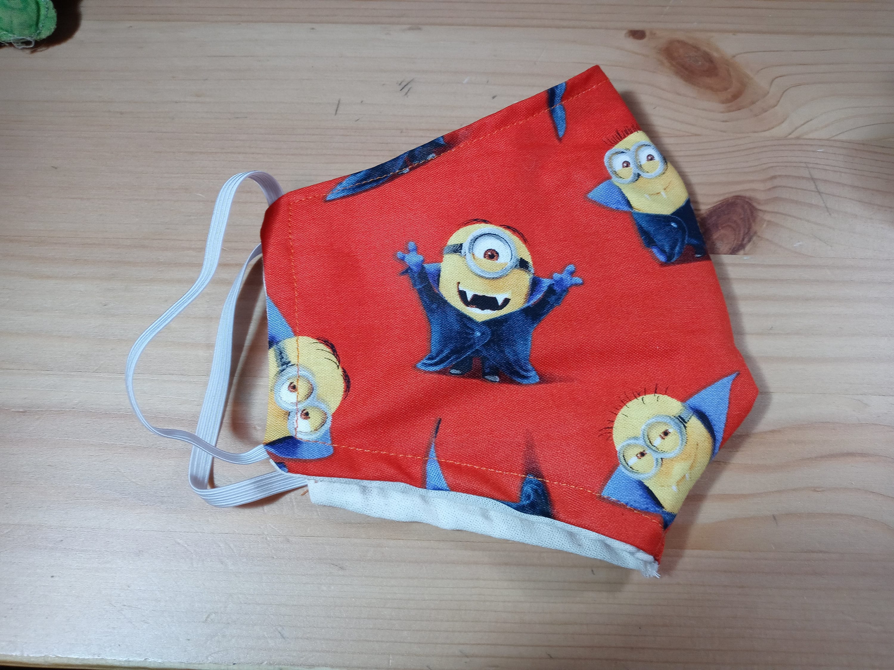 Minions Face Mask with Side Opening for Filters. 5 PM 2.5 Filters Included. Despicable Me, Orange,, Halloween, Washable, Adults, Kids - Thumbnail 2