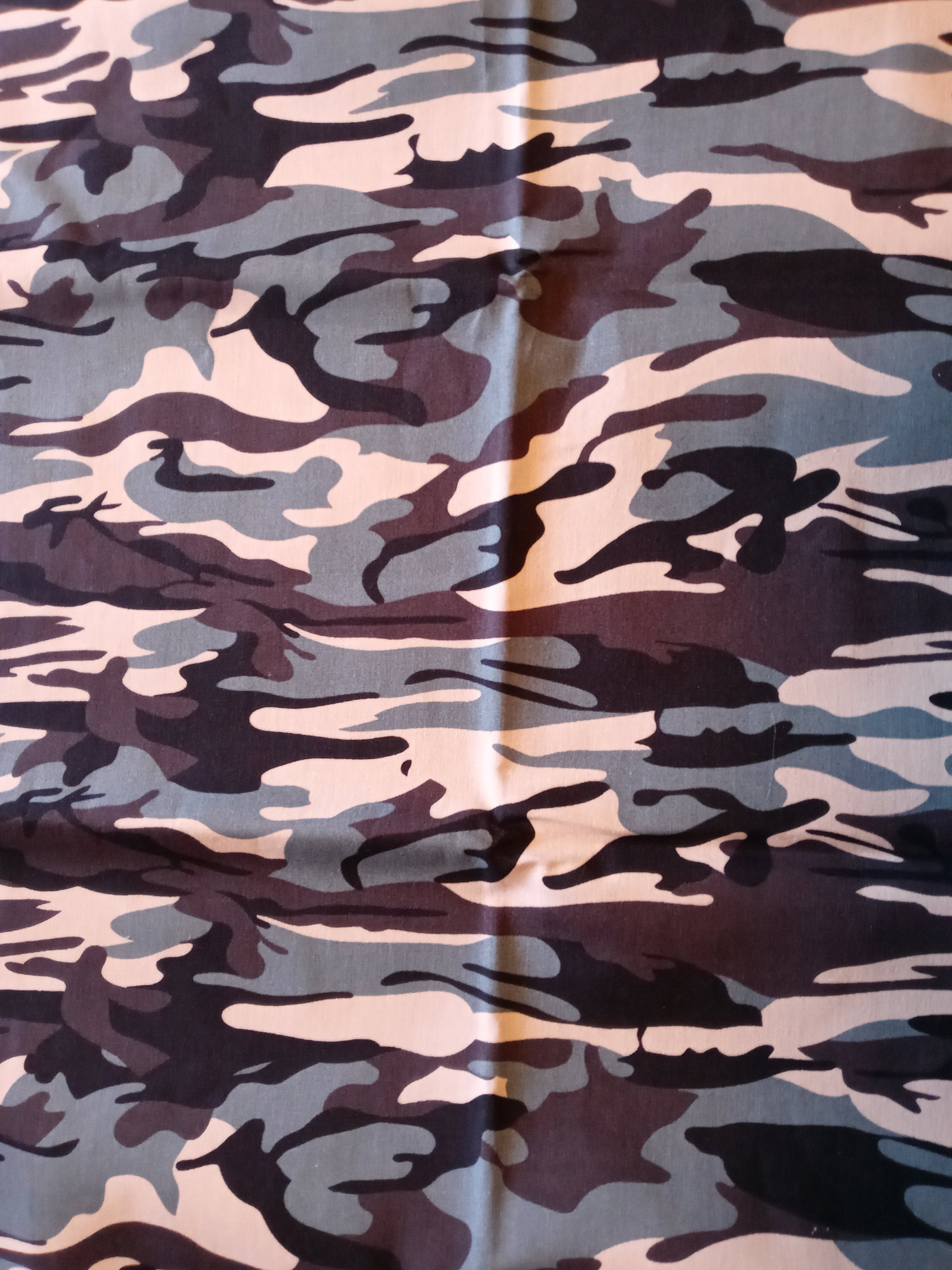 Camo Face Mask with Side Opening for Filters. 5 PM 2.5 Filters Included. Blue, Gray, Black, Washable - Thumbnail 5