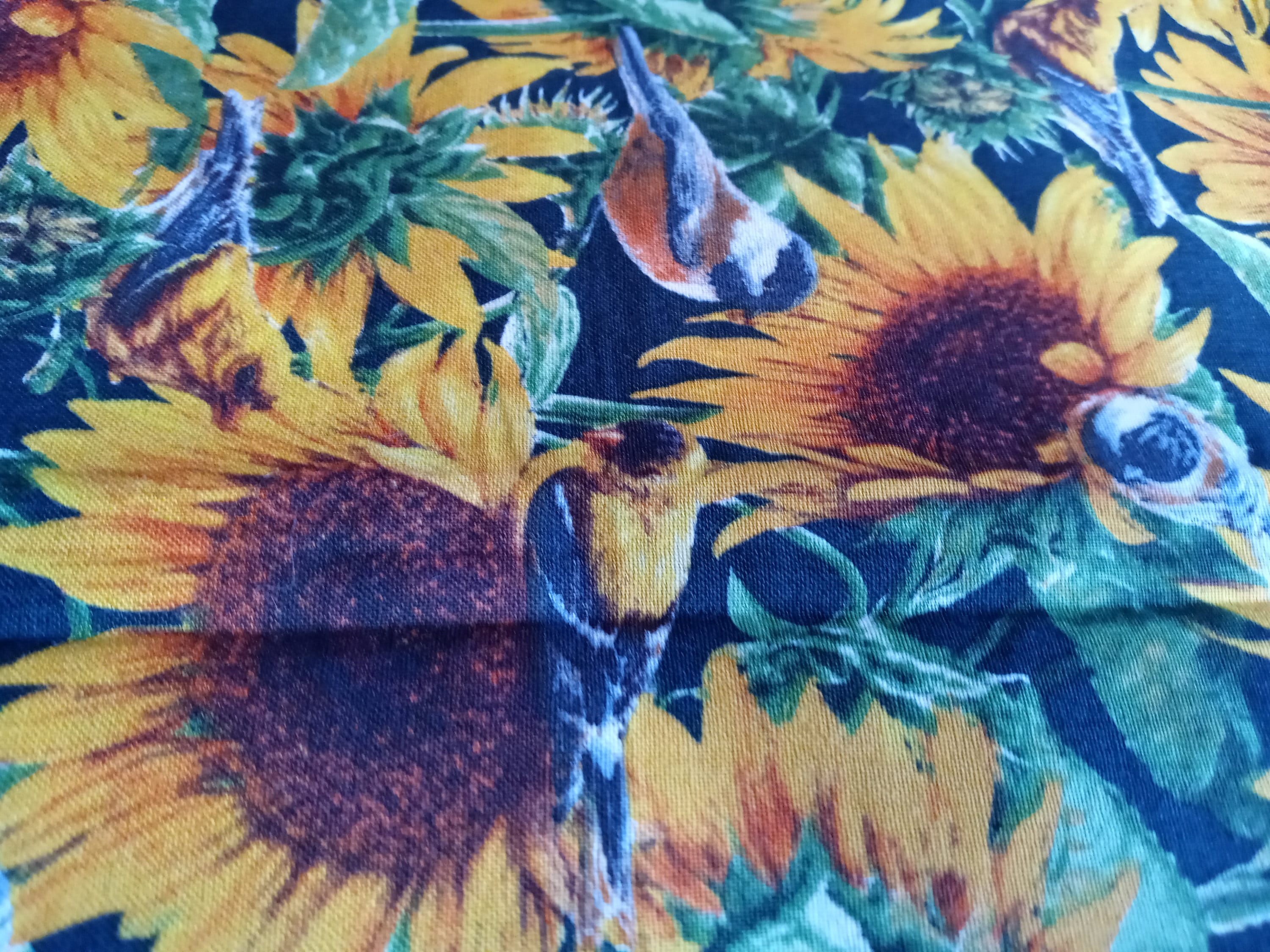Sunflowers Face Mask with Side Opening for Filters. 5 PM 2.5 filters are included. Birds, Washable, Adults, Kids - Thumbnail 7