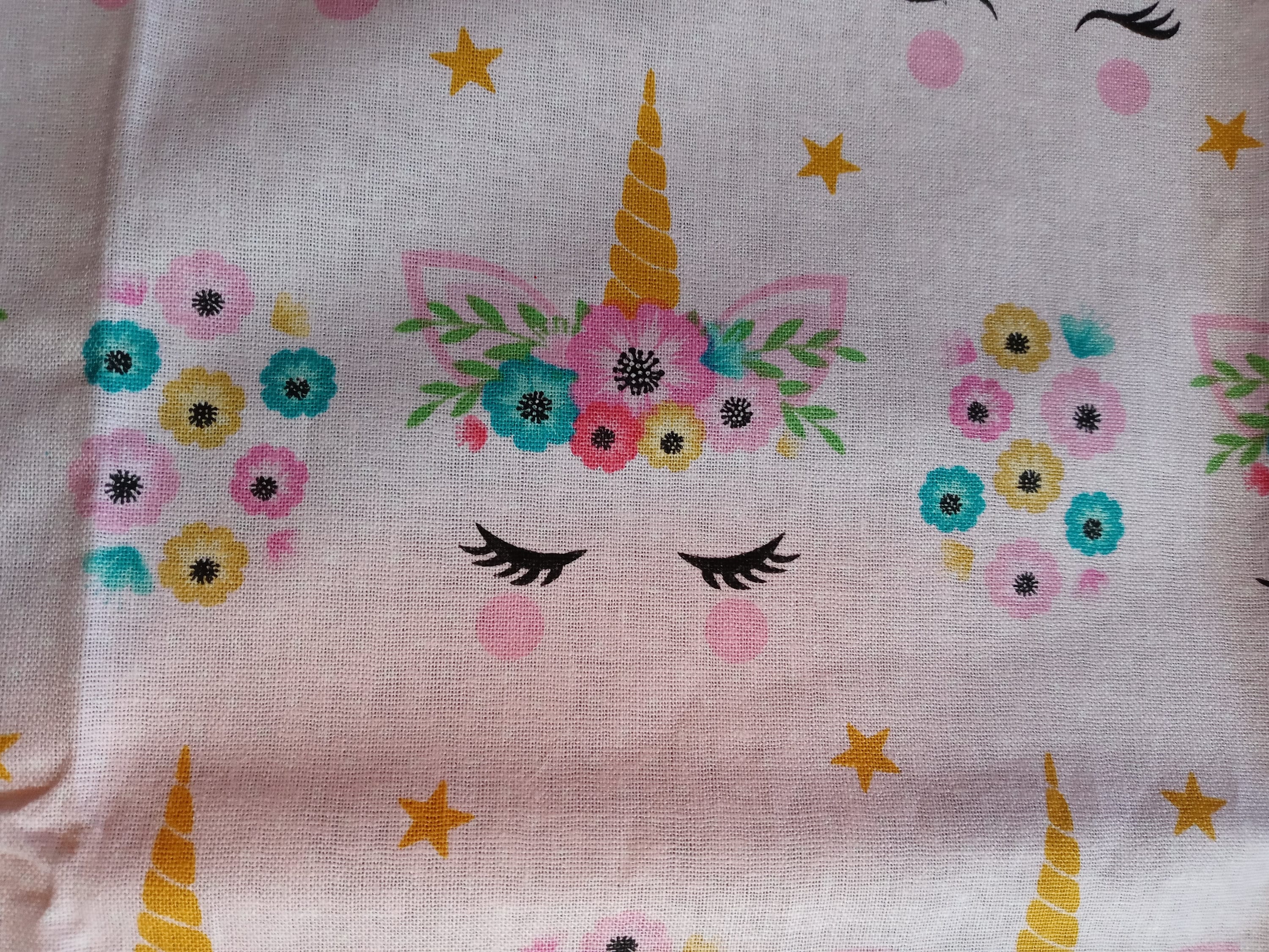 Unicorn Face Mask With a Side Opening for Filters. 5 PM 2.5 Filters are Included. Roses, Washable, Adults, Kids - Thumbnail 7