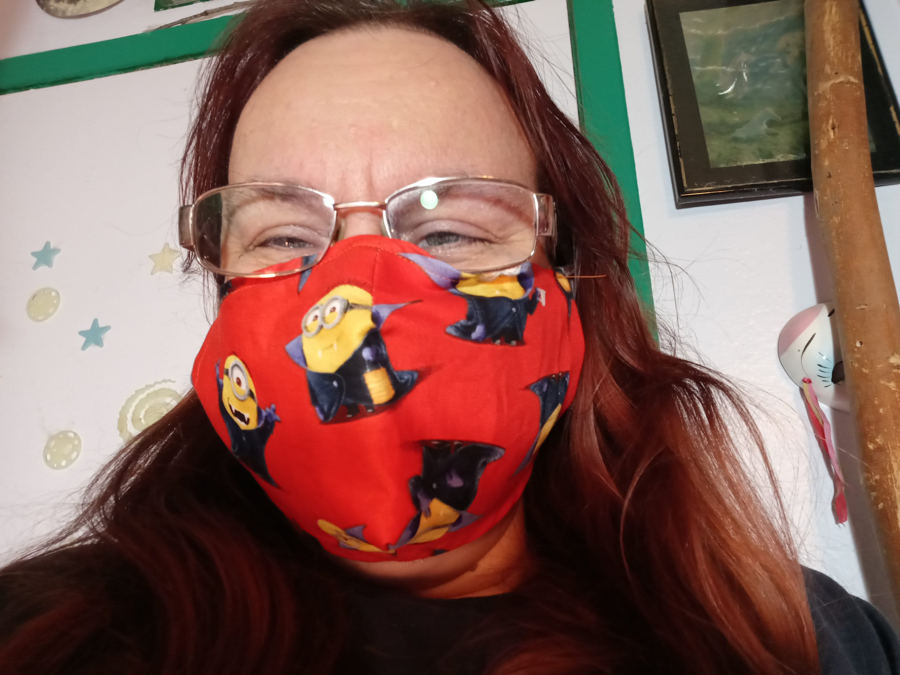 Minions Face Mask with Side Opening for Filters. 5 PM 2.5 Filters Included. Despicable Me, Orange,, Halloween, Washable, Adults, Kids - Thumbnail 3