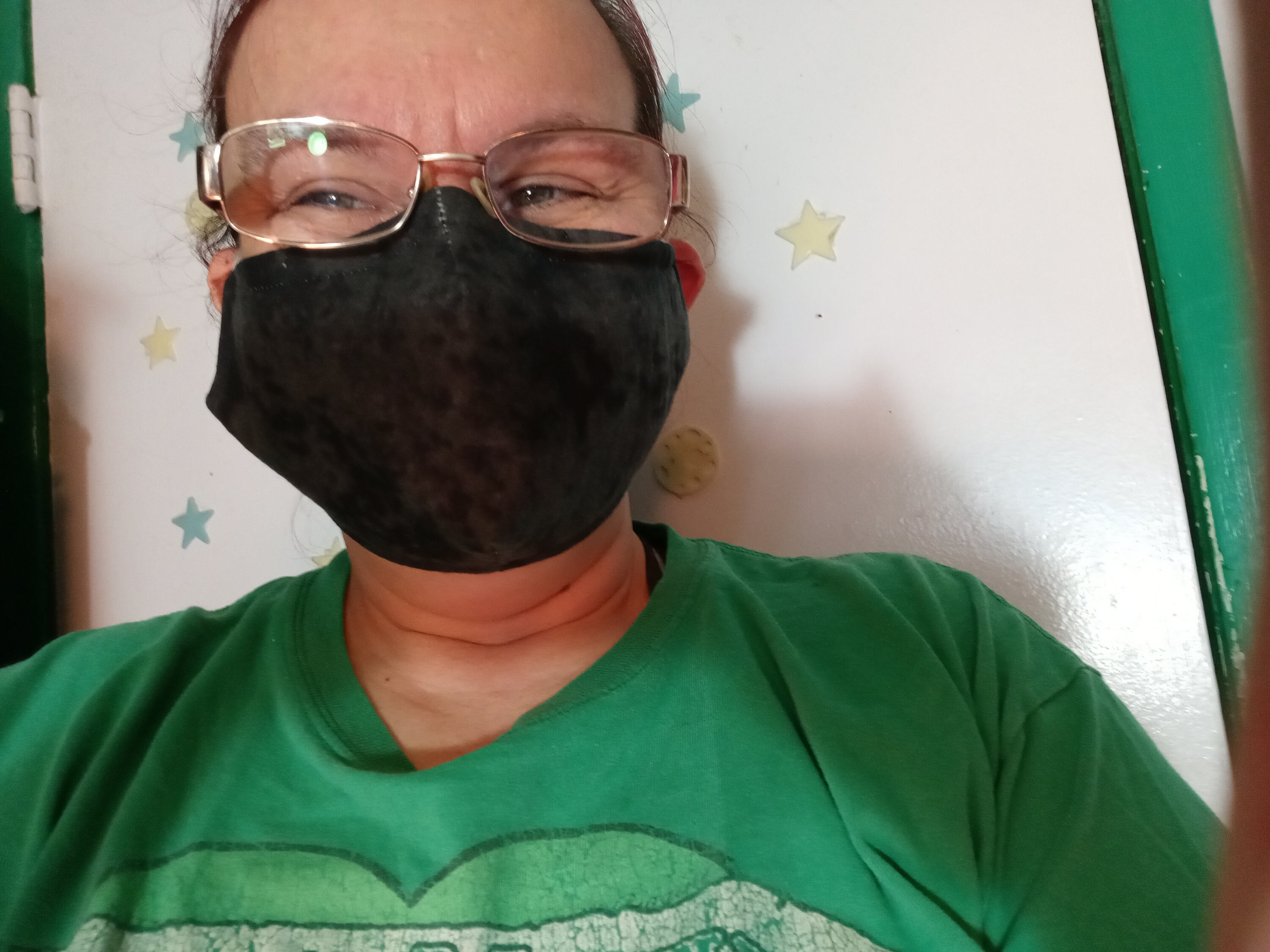 Marble Face Mask with Side Opening for Filters.  5 PM 2.5 Filters Included.  Black, Washable. - Thumbnail 3