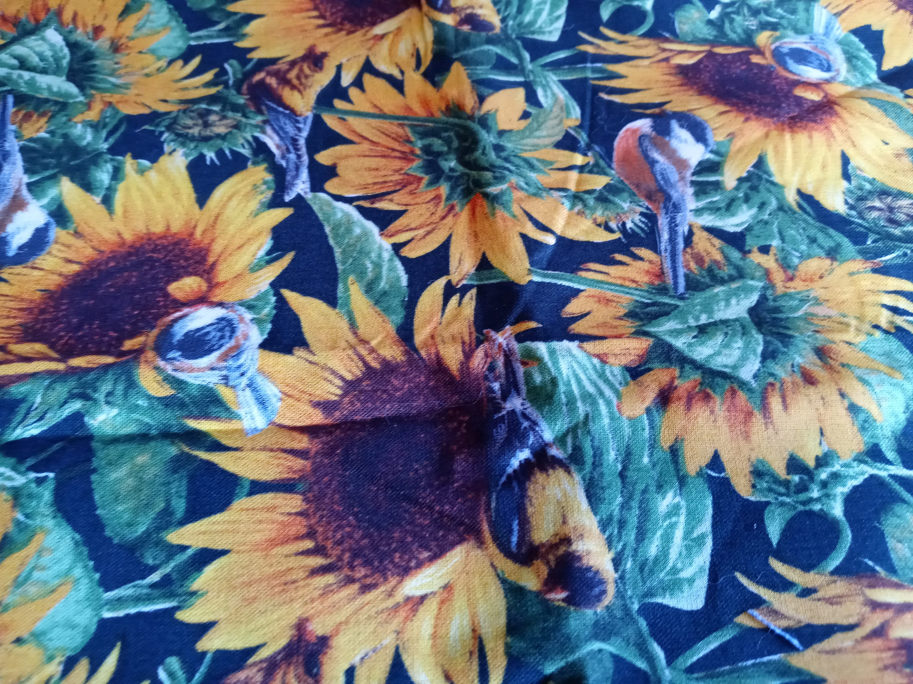 Sunflowers Face Mask with Side Opening for Filters. 5 PM 2.5 filters are included. Birds, Washable, Adults, Kids - Thumbnail 6