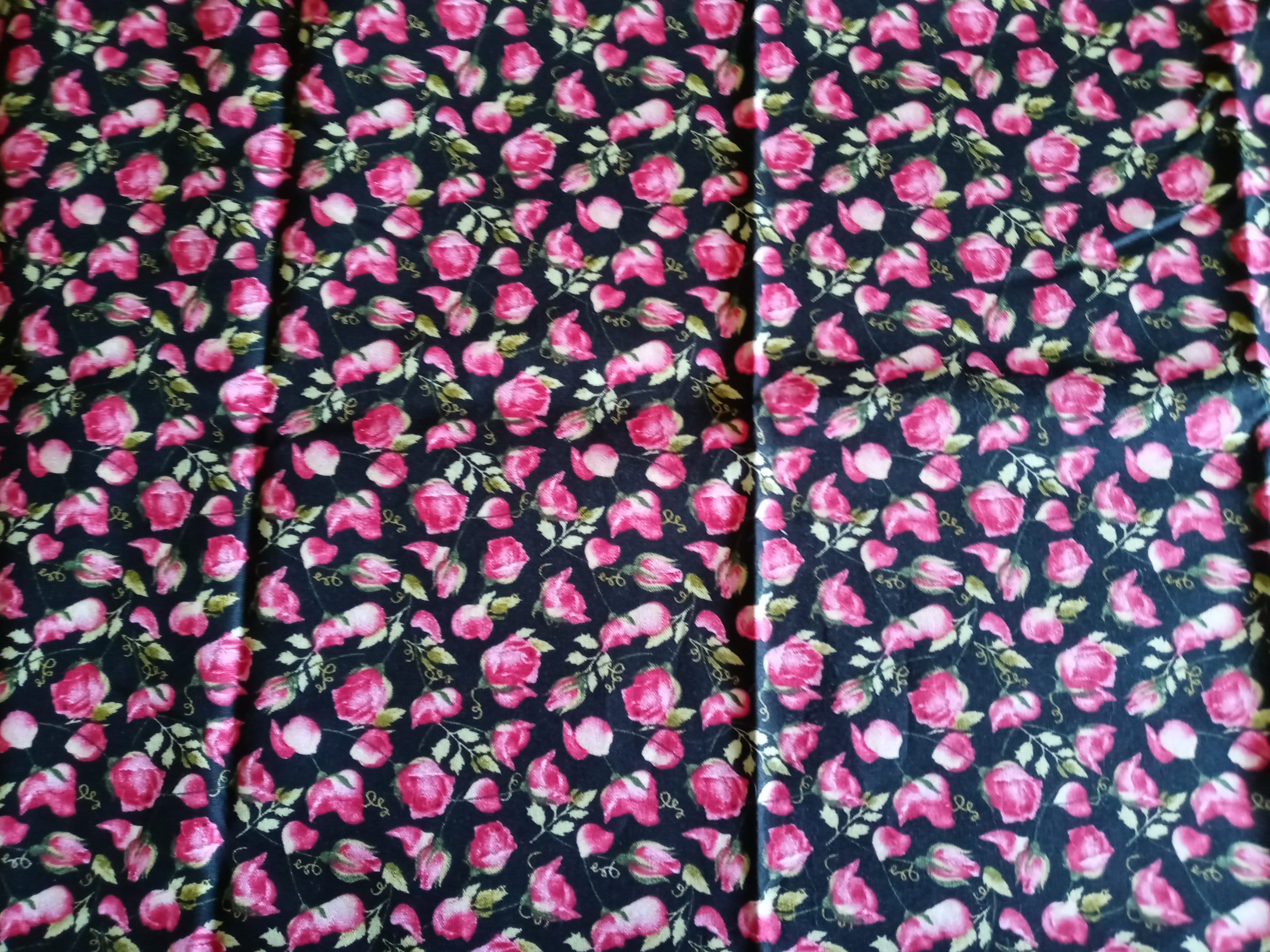 Rosebud Flower Face Mask with Side Opening for Filter.  5 PM 2.5 filters are included.  Floral Nature Mask, Washable, Pink, Black, and Kids - Thumbnail 5
