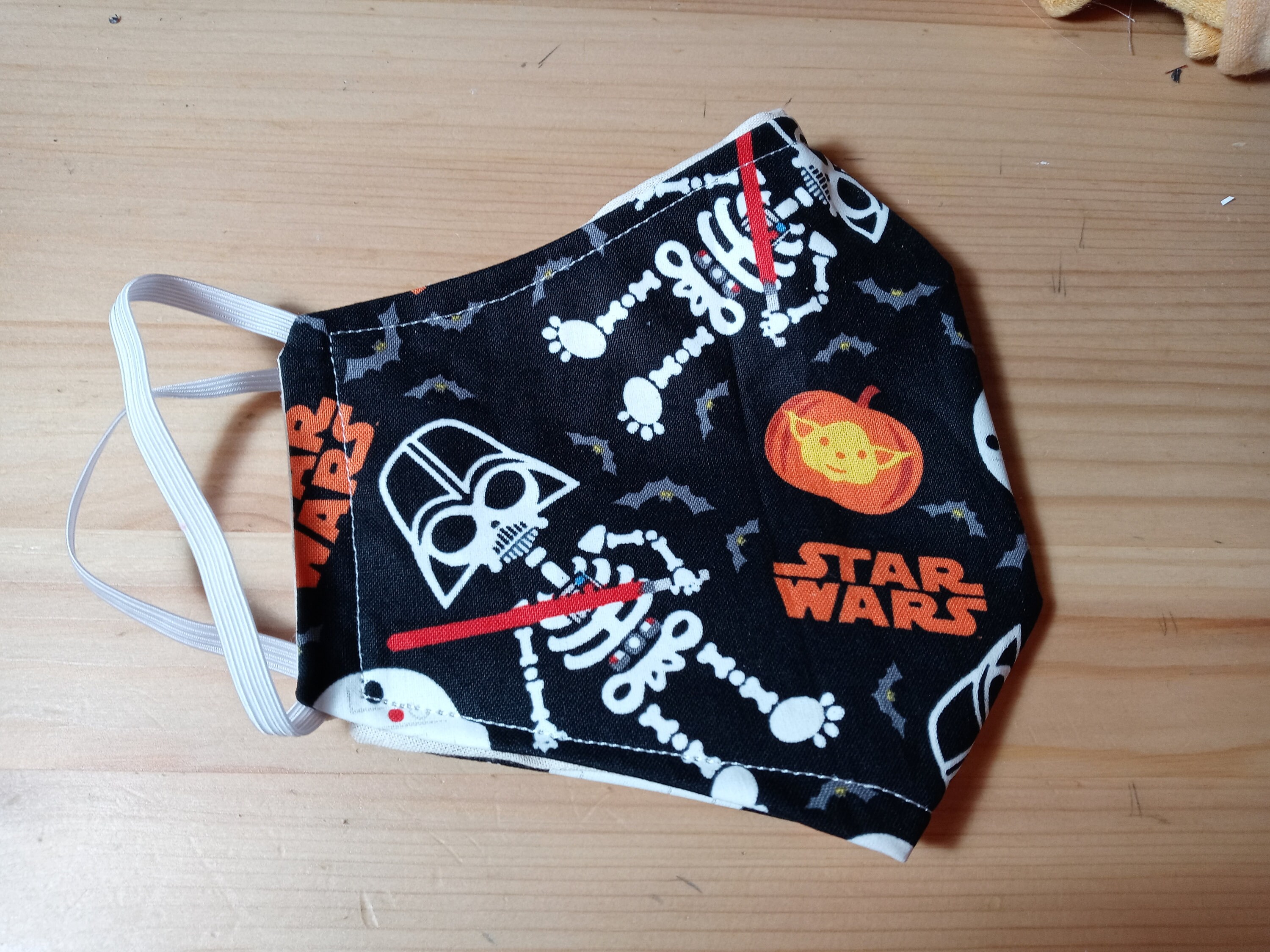 Star Wars Face Mask with Side Opening for Filters. This Halloween Mask includes 5 PM 2.5 filters. Glow in the Dark, Baby Yoda, Vader - Thumbnail 2